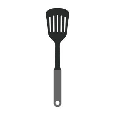 steel spatula flat design vector illustration. kitchen utensils icon