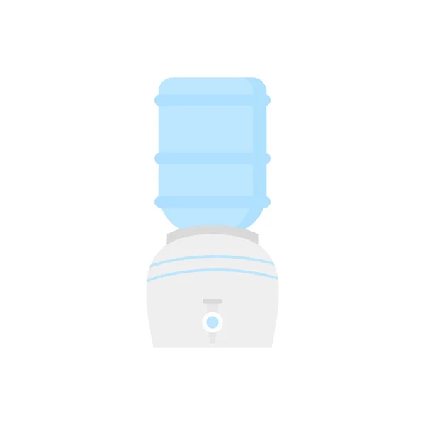 Wasserspender Flache Design Vektor Illustration Vector Flacher Cartoon Wasserkühler Isoliert — Stockvektor