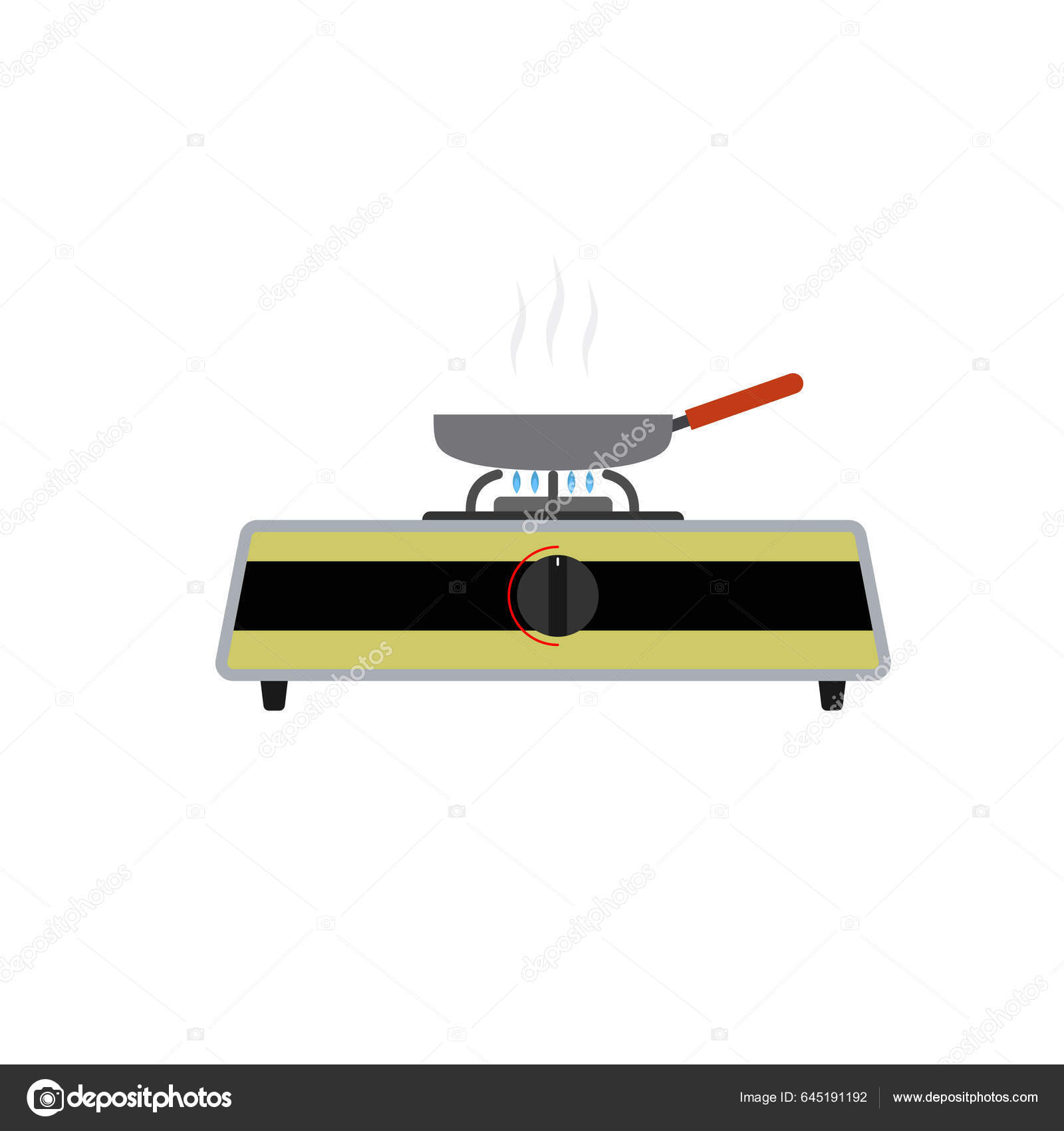 Image vectorielle Poêle Frire Sur Cuisinière Gaz Illustration Vectorielle  Design Plat Isolé par ©diplograma - 645191192, image size:1600x1700
