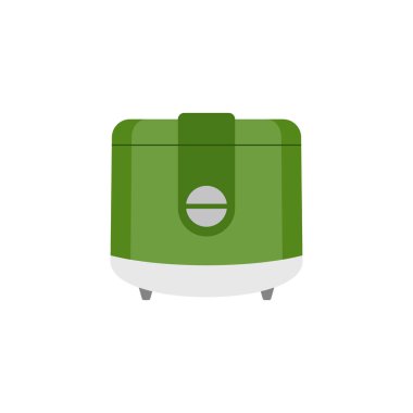 Pirinç pişirme düz tasarım vektör çizimi beyaz arkaplanda izole