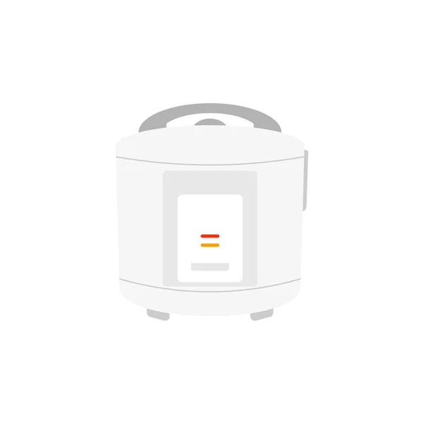 Rice Cooker Flat Design Vector Illustration Isolated White Background — Stock Vector