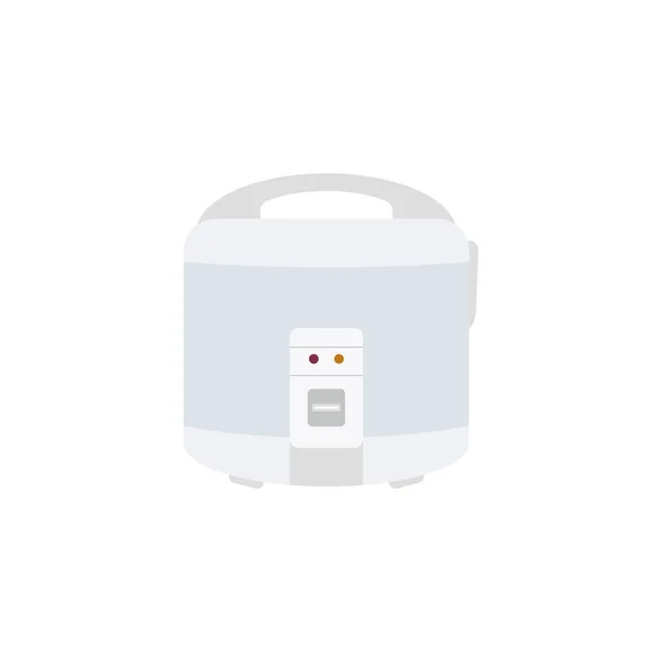 炊飯器フラットデザインベクトル図白の背景に隔離 — ストックベクタ