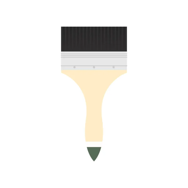 Paint Brush Flat Design Vector Illustration Isolated White Background — Stock Vector