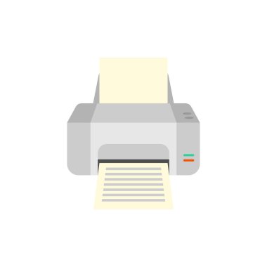 beyaz arkaplanda inkjet yazıcı vektör tasarımı gösterimi