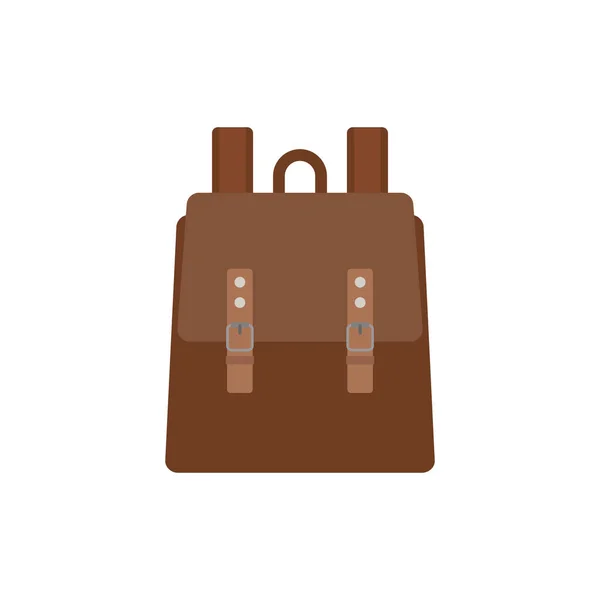 Backpack Flat Design Vector Illustration Isolated White Background — Stock Vector
