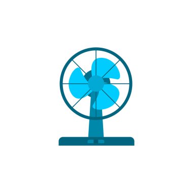 elektrik fan düz tasarım vektör çizimi beyaz arkaplanda izole