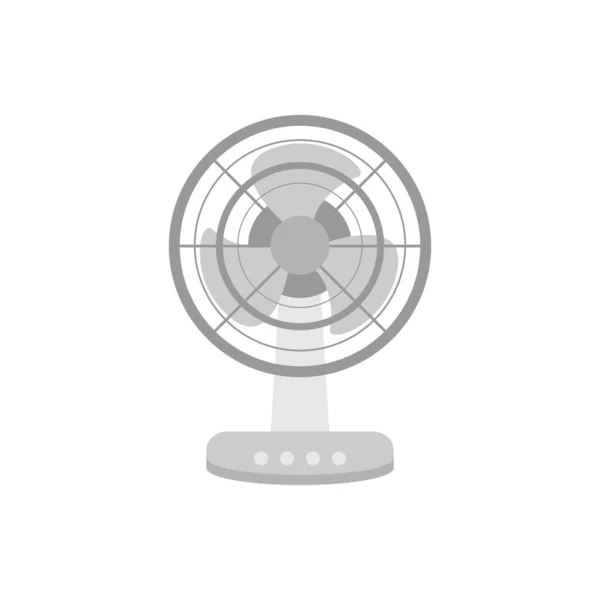 Elektrik Fan Düz Tasarım Vektör Çizimi Beyaz Arkaplanda Izole — Stok Vektör