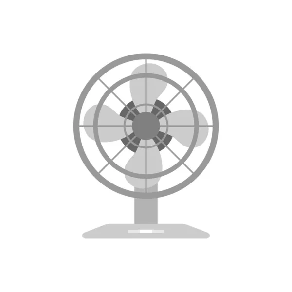 Elektrik Fan Düz Tasarım Vektör Çizimi Beyaz Arkaplanda Izole — Stok Vektör
