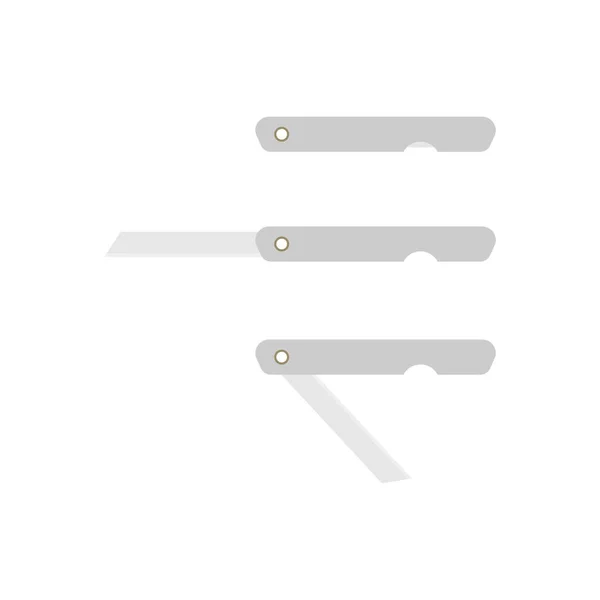 Boxcutter Flache Designvektorillustration Klinge Schreibwaren Messer Vektor Illustration Schneidmesser Vektorklinge — Stockvektor