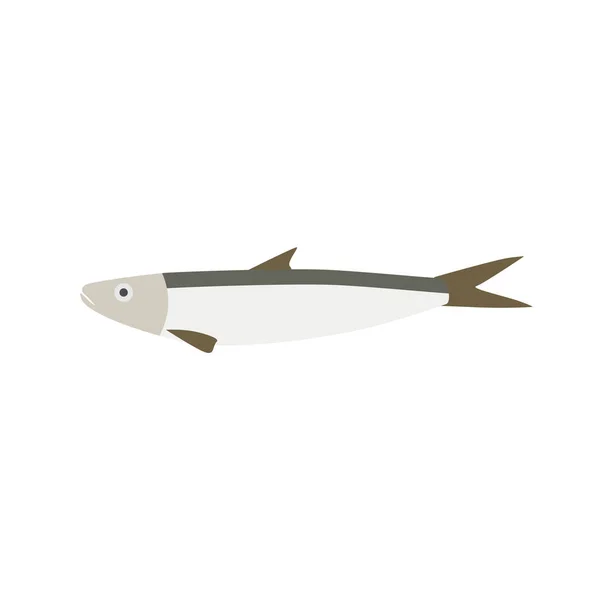 Солодка Риба Плоский Дизайн Векторні Ілюстрації Свіжий Рибний Значок Логотип — стоковий вектор