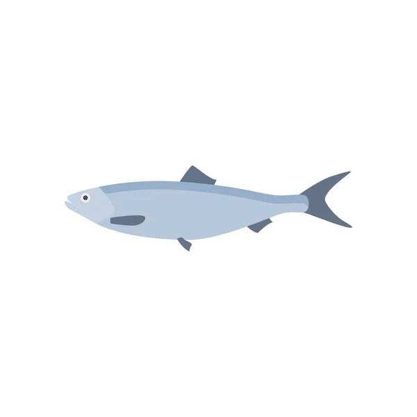 Peixes Água Salgada Design Plano Ilustração Vetorial Logotipo Frutos Mar — Vetor de Stock