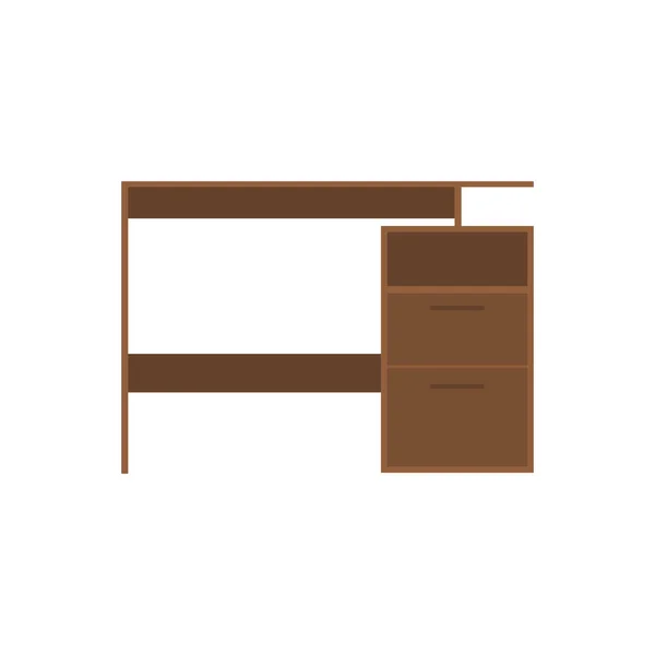 Büro Schreibtisch Flache Designvektorillustration Illustration Des Arbeitsbereichs — Stockvektor