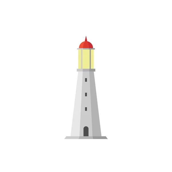 Leuchtturm Flaches Design Vektor Illustration — Stockvektor