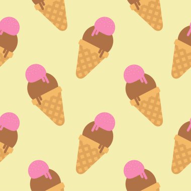 Dondurmalı buzlu çubuk dikişsiz vektör çizimi