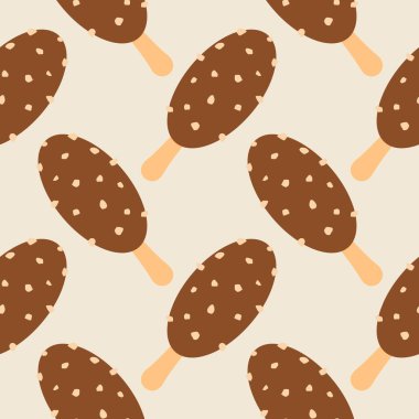 Dondurmalı buzlu çubuk dikişsiz vektör çizimi