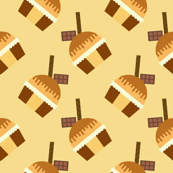 Cupcake Nahtlose Muster Vektor Illustration — Stockvektor