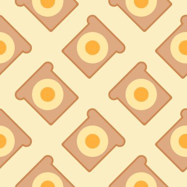 Yumurtalı ekmek kusursuz vektör çizimi