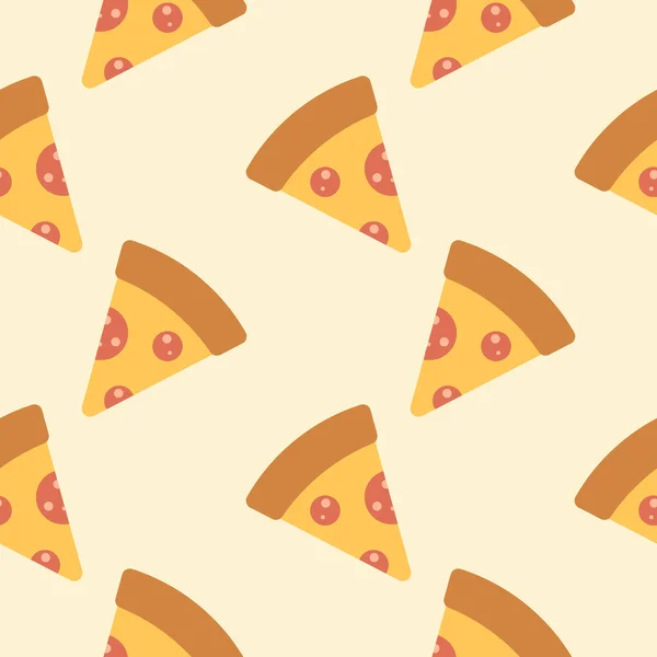 Безшовная Векторная Иллюстрация Пиццы — стоковый вектор