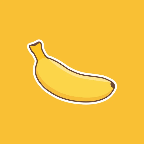 Banana Flat Design Vector Illustration Cartoon Banana Icon — Stock Vector