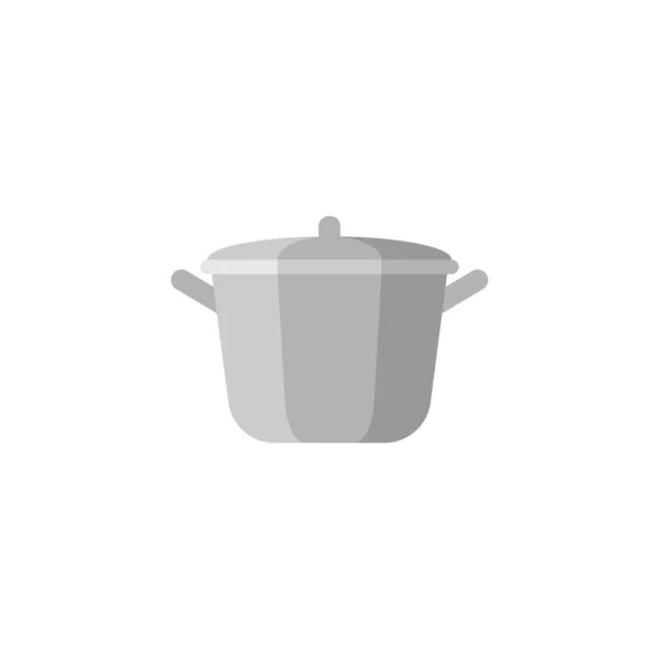 Тушеный Горшок Кухонные Инструменты Плоский Дизайн Векторной Иллюстрации Кухонная Утварь — стоковый вектор