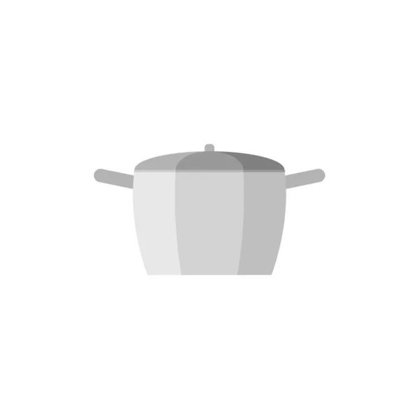 シチューポットキッチンツールフラットデザインベクトルイラスト 台所用品のアイコン — ストックベクタ