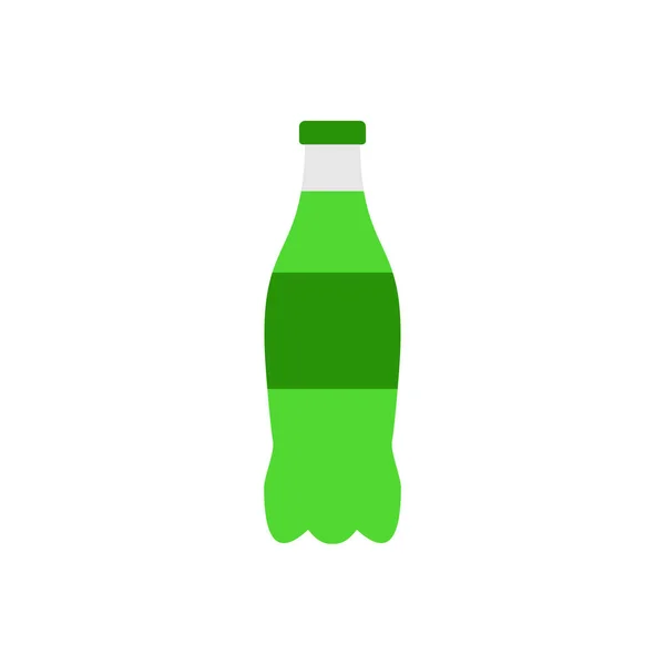 Butelka Soda Płaski Wzór Wektor Ilustracji Ikona Napoju Bezalkoholowego — Wektor stockowy