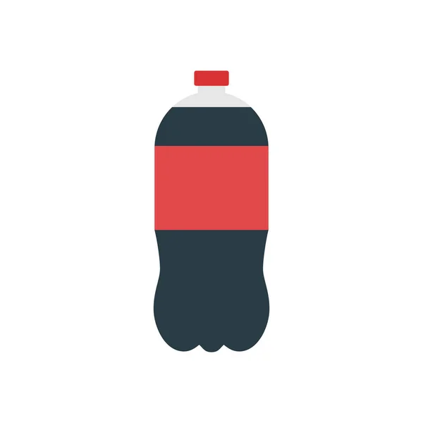 Пляшка Содової Плоского Дизайну Векторні Ілюстрації Значок Безалкогольного Напою — стоковий вектор