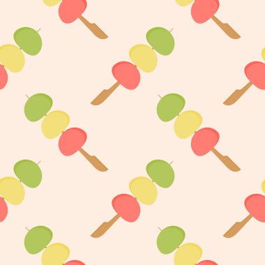 mochi pürüzsüz şablon vektör çizimi