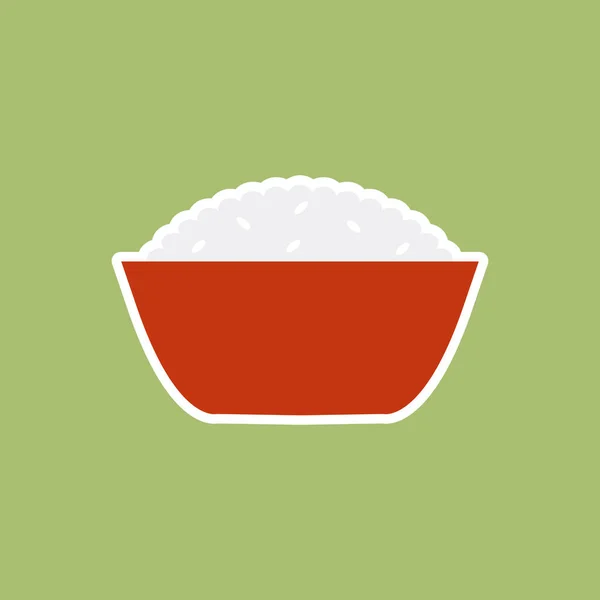 stock vector rice bowl flat design vector illustration