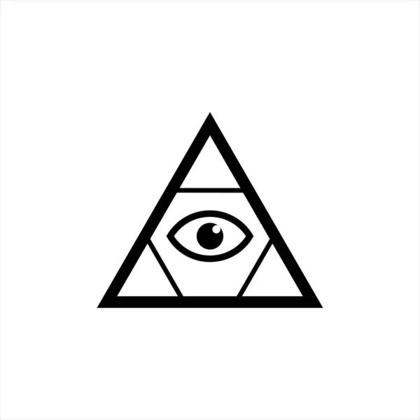 All Seeing Eye Symbol Vector Illustration — Stock Vector