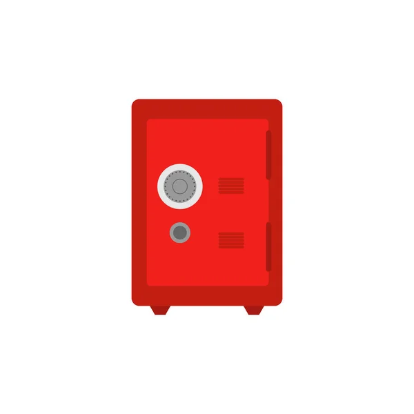 Safebox Flat Design Vector Illustration Locked Bank Vault Isolated White — Stock Vector