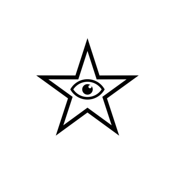 Všechny Vidění Oko Symbol Vektor Ilustrace — Stockový vektor