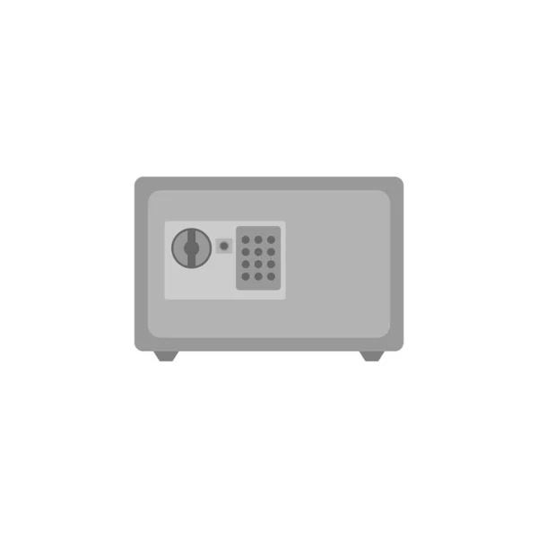 Illustrazione Vettoriale Bank Metal Vault Cassetta Sicurezza Design Piatto Cassette — Vettoriale Stock