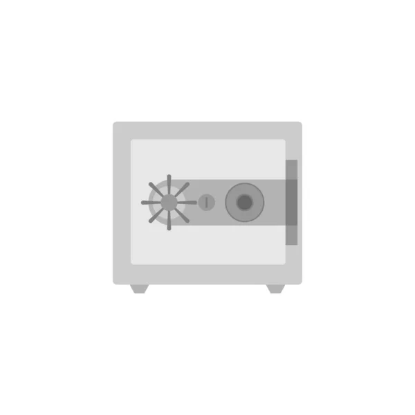 Банківське Металеве Сховище Векторні Ілюстрації Плоский Дизайн Сейфу Захищені Поля — стоковий вектор