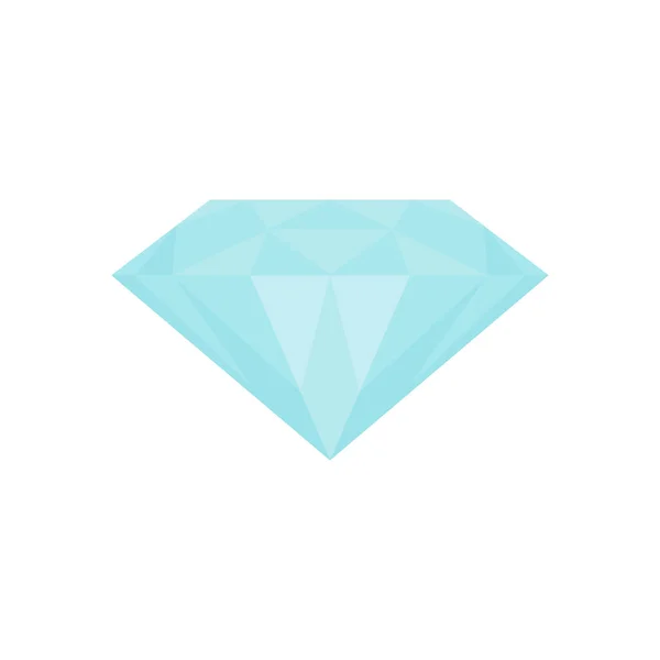 Diamante Plano Diseño Vector Ilustración Signo Símbolo Logotipo Joya Gema — Vector de stock