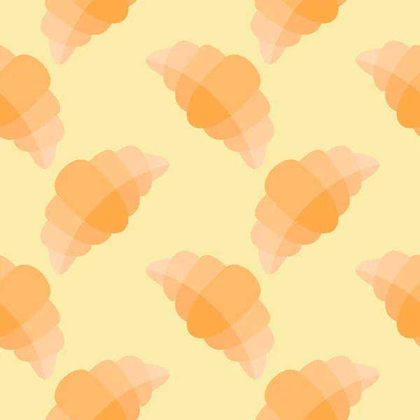 Croissant Seamless Pattern Vector Illustration — Stock Vector