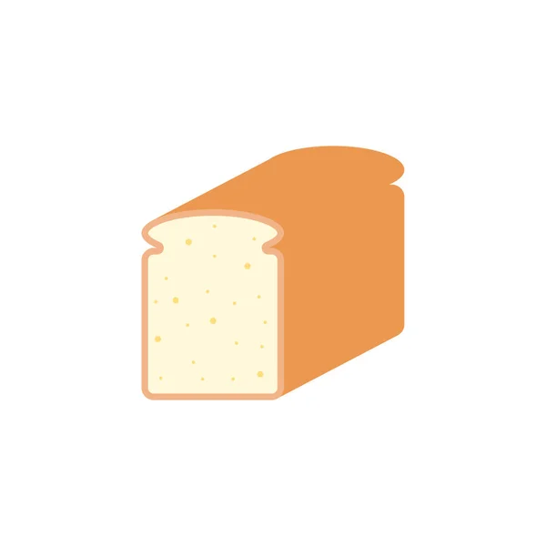 Ψωμί Επίπεδη Σχεδίαση Διανυσματική Απεικόνιση Απομονωμένη Λευκό Φόντο — Διανυσματικό Αρχείο