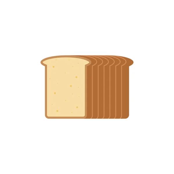 Brood Plat Ontwerp Vector Illustratie Geïsoleerd Witte Achtergrond — Stockvector