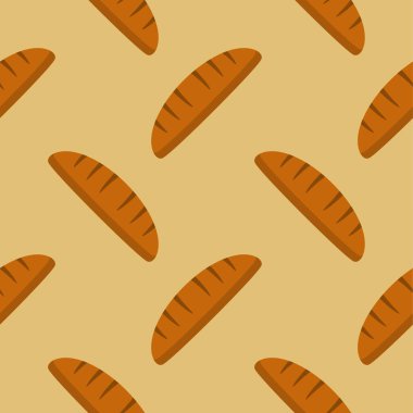 ekmeksiz desensiz düz tasarım vektör çizimi