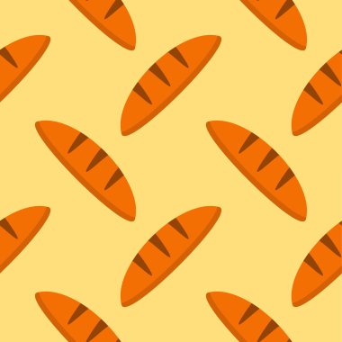 ekmeksiz desensiz düz tasarım vektör çizimi