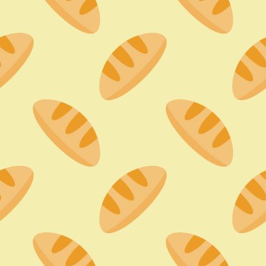 ekmeksiz desensiz düz tasarım vektör çizimi