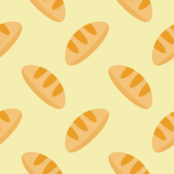 Brot Nahtlose Muster Flaches Design Vektor Illustration — Stockvektor