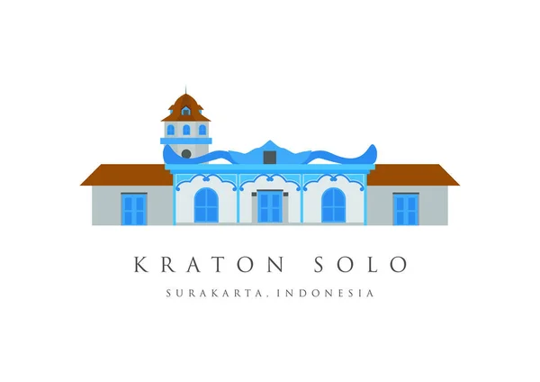 Kraton Unanan Surakarta Solo City Surakarta Signal Знаковая Икона Сольного — стоковый вектор