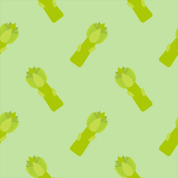 Spargel Sprießt Nahtlos Handgezeichneter Hintergrund Vektorillustration Spargel Gemüse Hand Gezeichnet — Stockvektor