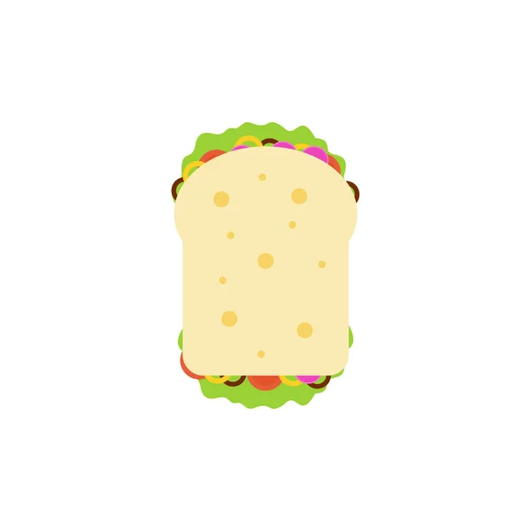 Sandwich Flache Designvektorillustration — Stockvektor