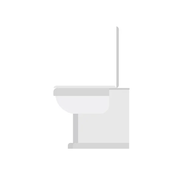 Ilustrasi Vektor Mangkuk Toilet Datar Kursi Toilet Sisi Mangkuk Tampilan - Stok Vektor