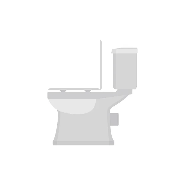 Τουαλέτα Μπολ Επίπεδη Σχεδίαση Διανυσματική Απεικόνιση Κάθισμα Τουαλέτας Μπολ Πλευρά — Διανυσματικό Αρχείο