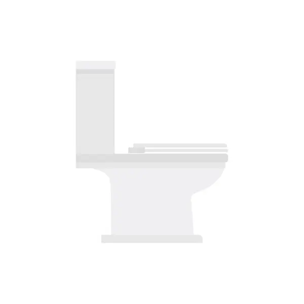 Toalettskål Platt Design Vektor Illustration Toalettsits Skål Sida Visa Platt — Stock vektor