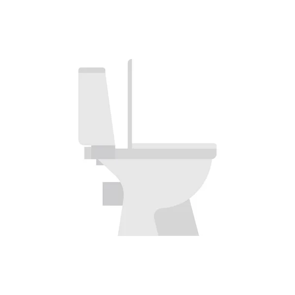 Modernes Toilettenbad Design Weiße Keramik Toilettenschüssel Vektor Illustration — Stockvektor