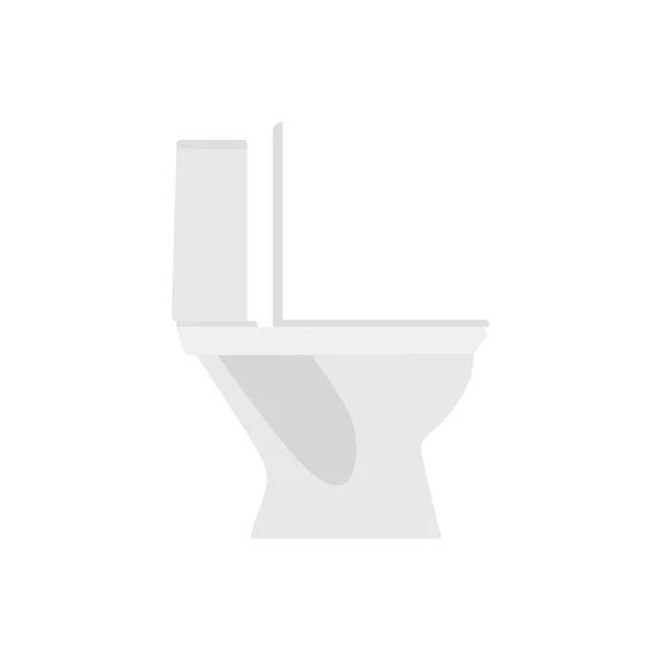 Modern Toalett Badrum Design Vit Keramik Toalett Skål Vektor Illustration — Stock vektor